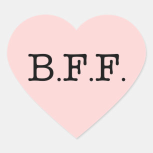 Best Friends Forever Pink Heart Sticker
