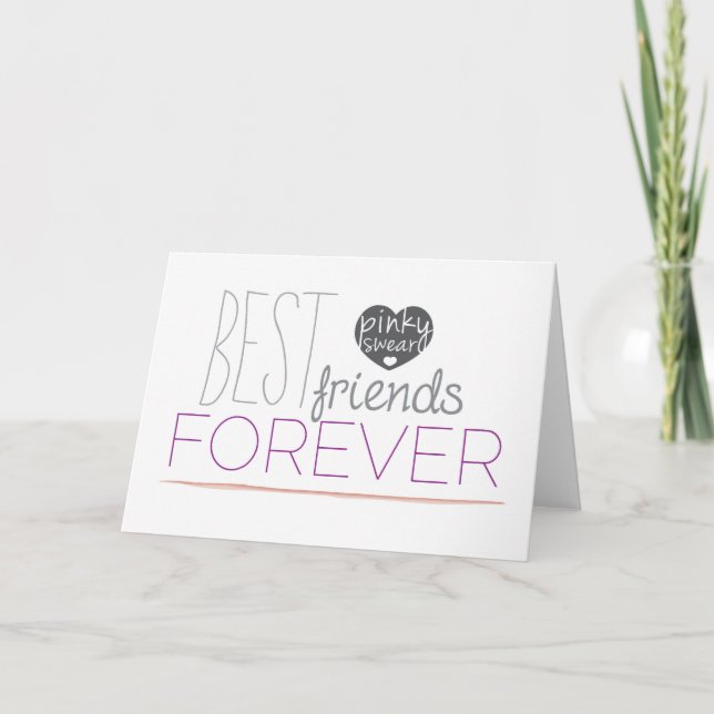 Best Friends Forever Pinky Promise Greeting Card (Front)