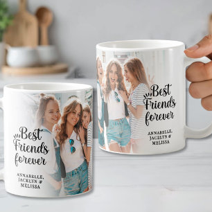 Best Friends Forever Script 2 Photo Coffee Mug