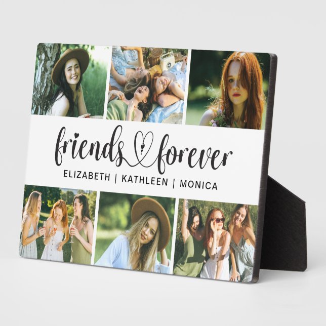 Best Friends Forever Script Photo Collage Plaque (Side)