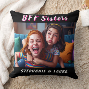 Best Friends Forever Sisters Funny Cushion