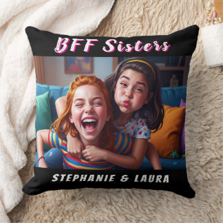 Best Friends Forever Sisters Funny  Cushion