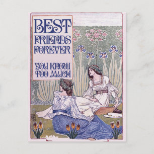 Best Friends Forever – Vintage Victorian Feminist  Postcard