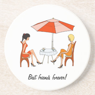 Best friends forever Water Bottle Coaster