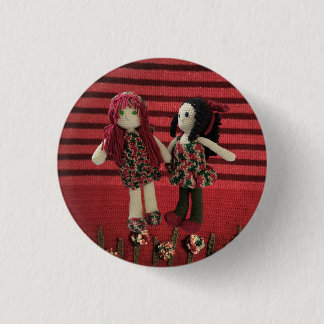 Best Friends Friendship Amigurumi Dolls Design 3 Cm Round Badge