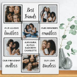 Best Friends Friendship Gift Unique Photo Collage Plaque<br><div class="desc">Celebrate your best friends with a custom photo collage plaque in a black and white design. This unique best friend plaque keepsake is the perfect gift whether its a birthday, or Christmas. We hope your special best friends plaque will become a treasured keepsake for years to come. . Quote "...</div>