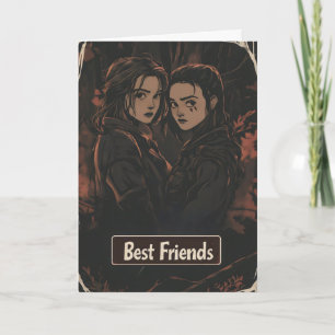 Best Friends Friendship Thriller Horror Holiday Card