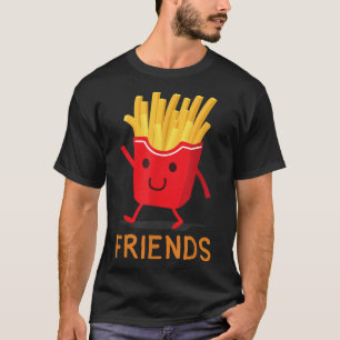 Best Friends , Fries Burger, BFF Couples, Zany Bra T-Shirt
