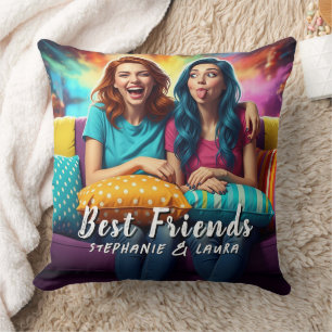 Best Friends Funny Sisters Cushion