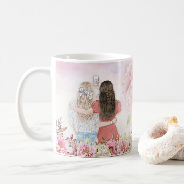 Best friends girls coffee mug (With Donut)