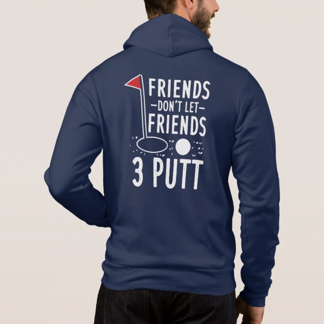 Best Friends Golfing Partners Funny Novelty Hoodie (Back)