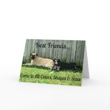 Best Friends Greeting Card for Big Dog Lovers