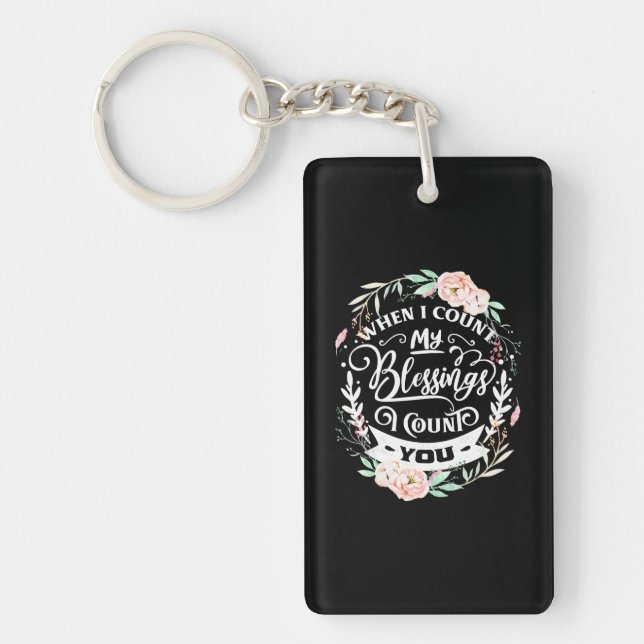 Best Friends I Count You Key Ring (Front)