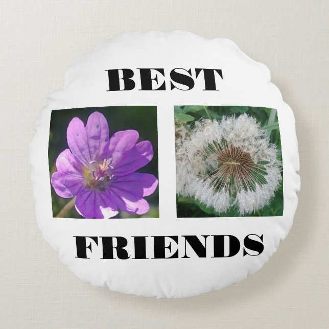 Best Friends Image Template Round Cushion (Front)
