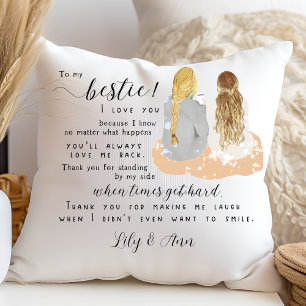 Best Friends Keepsake Custom Gift Bestie BFF Cushion