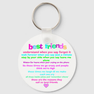 best friends key chain