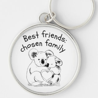 Best Friends Keychain with Hugging Koalas
