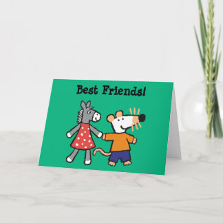 Best Friends Maisy and Dotty Hold Hands Card