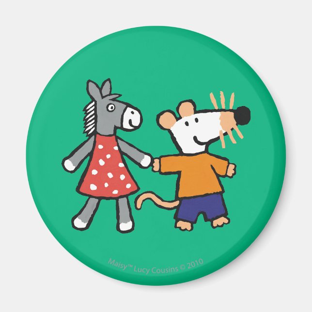 Best Friends Maisy and Dotty Hold Hands Magnet (Front)