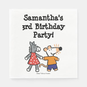 Best Friends Maisy and Dotty Hold Hands Napkin