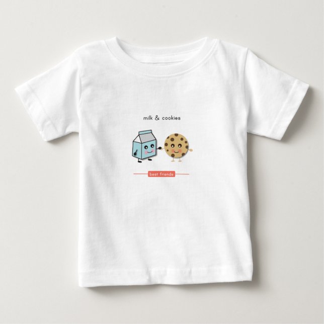 Best Friends: Milk & Cookies Baby T-Shirt (Front)