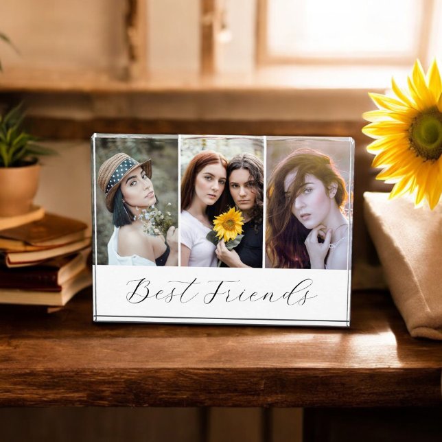 Best Friends Modern Friendship Photo Collage (Personalize with your selected photos.)