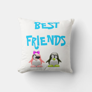 "BEST FRIENDS" PENGUINS CUSHION