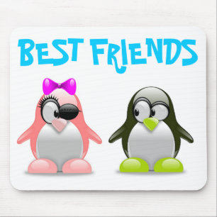 "BEST FRIENDS" PENGUINS MOUSE PAD