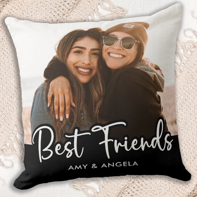 Best Friends Personalised Friendship 2 Photo Cushion (Creator Uploaded)