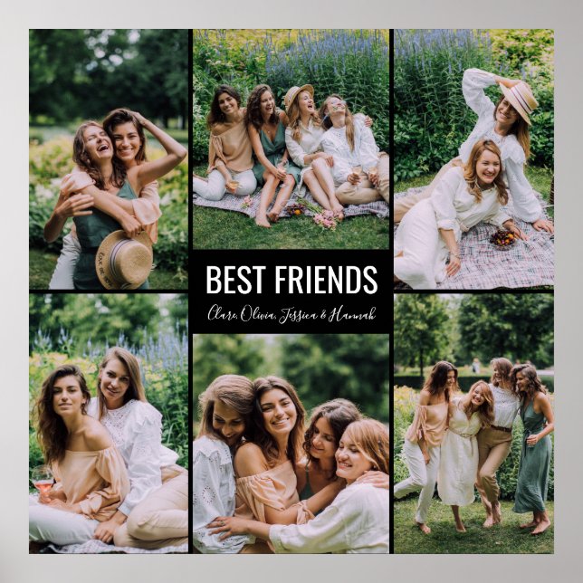 Best Friends Personalised Photo Poster (Front)