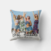 Best Friends Personalised Trendy Friendship Photo Cushion (Back)