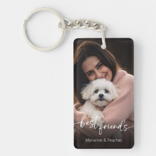 Best Friends Pet Photo Dog Lover Key Ring
