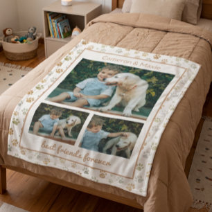 Best Friends Pet Photo Keepsake Fleece Blanket