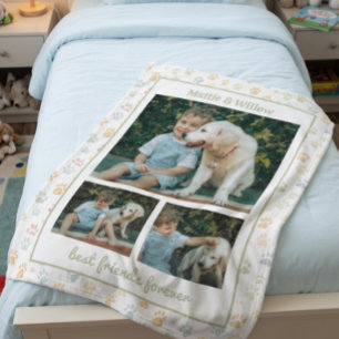 Best Friends Pet Photo Keepsake  Fleece Blanket