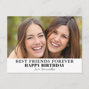 Best Friends Photo Birthday Postcard