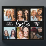 Best friends Photo collage Black Plaque<br><div class="desc">A great gift to celebrate your firenship! A photo plaque with your favourite 6 photos,  personalized with your names.</div>