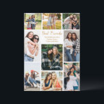 Best Friends Photo Collage Cute Personalised Card<br><div class="desc">Chic customisable photo collage card for your best friends in high school or college. Add 9 of your favourite friend photos and order these custom cards for your besties as a birthday gift of friendship. Nothing says friends forever like a cute personalised photograph keepsake.</div>