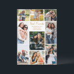 Best Friends Photo Collage Cute Personalised Card<br><div class="desc">Chic customisable photo collage card for your best friends in high school or college. Add 9 of your favourite friend photos and order these custom cards for your besties as a birthday gift of friendship. Nothing says friends forever like a cute personalised photograph keepsake.</div>