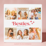 Best Friends Photo Collage With Names Plaque<br><div class="desc">Treasure your unforgettable moments of friendship with our Best Friends Photo Collage Plaque. This modern and stylish frame features the word "besties" in bold typography and includes a customisable collage where you can display your favourite pictures with your best friend. It serves as a thoughtful personalised gift or a cherished...</div>