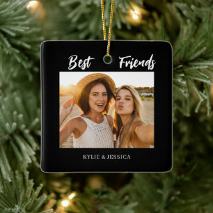 Best Friends Photo Personalised  Ceramic Ornament