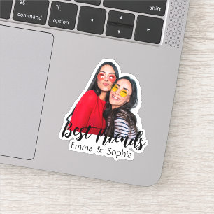 Best Friends Photo Vinyl Sticker with Custom Names