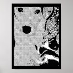 Best Friends Pop Art Poster<br><div class="desc">Best Friends (Dog and Kitten) Pop Art design by pawsforamoment.</div>