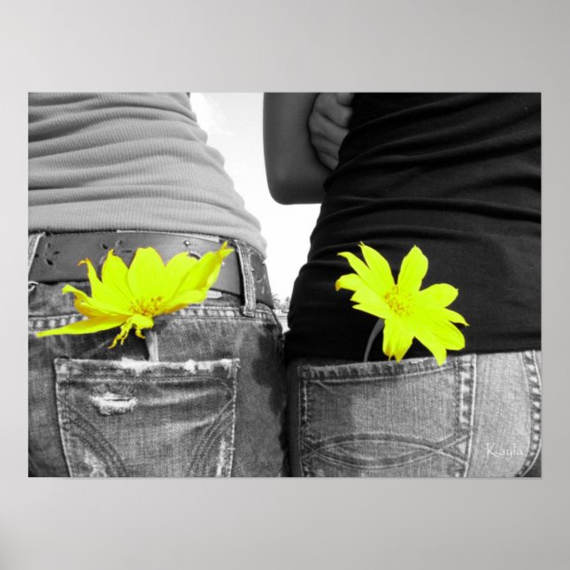 Best Friends Poster Black & White (Front)