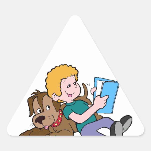Best Friends Reading Triangle Sticker (Front)