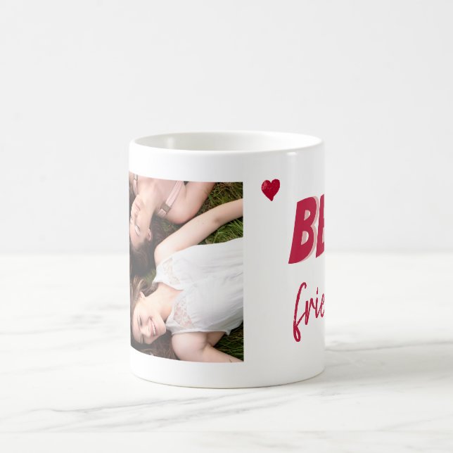 Best Friends Red Heart Photo  Coffee Mug (Center)