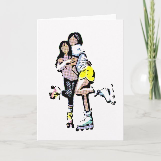 Best Friends Roller Skate Comic Book Card (Front)