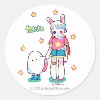 Best Friends Round Sticker, Glossy Classic Round Sticker