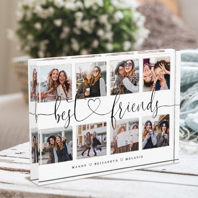 Best Friends Script Gift For Friends Photo Collage (Best Friends Script Gift For Friends Photo Collage)