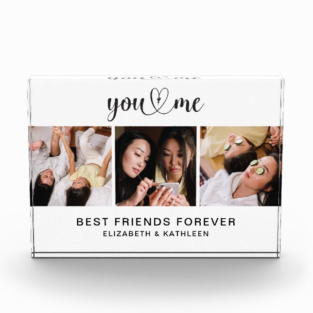 Best Friends Script Photo Collage Block (Front)