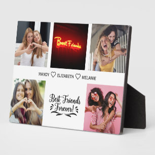 Best Friends Script Photo Collage Plaque
